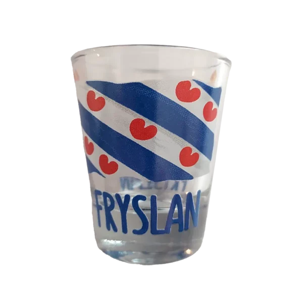 Borrelglas Friese vlag klein
