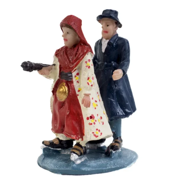 Dickensville Figuren Hindelooper schaatspaar - Afbeelding 9