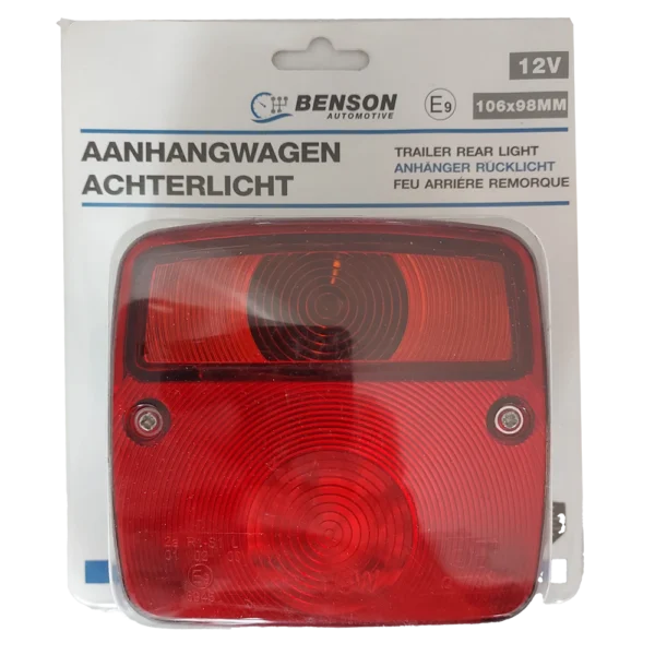 Aanhangwagen achterlicht 106x98 mm.