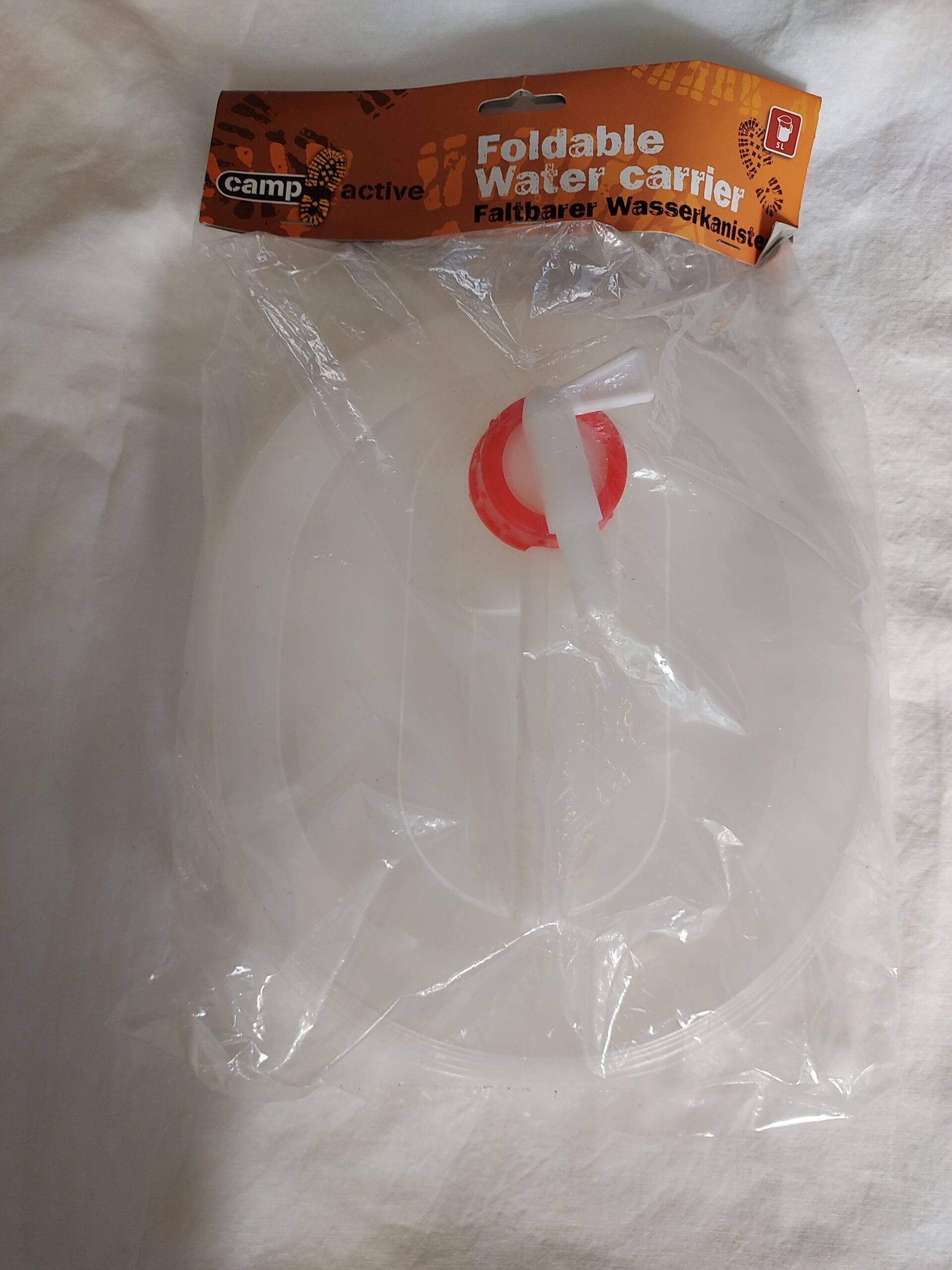 Opvouwbaar Watercontainer. Inhoud tot 5 liter.