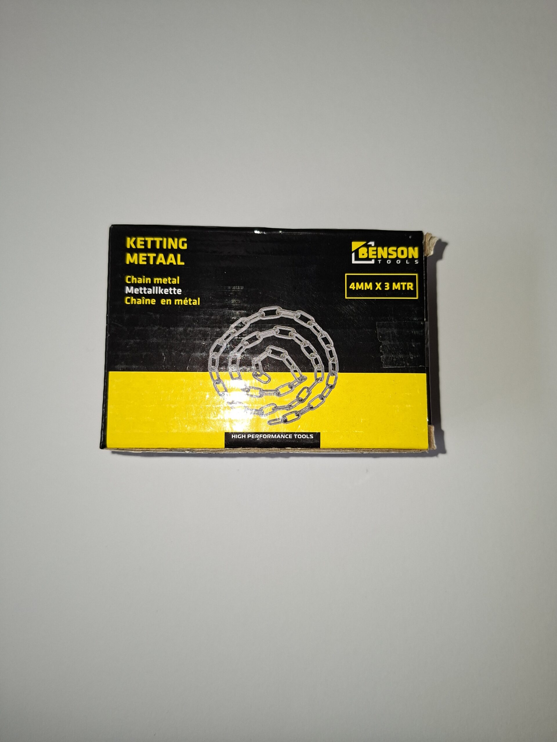 Metalen ketting. 3m X 4 mm. Benson
