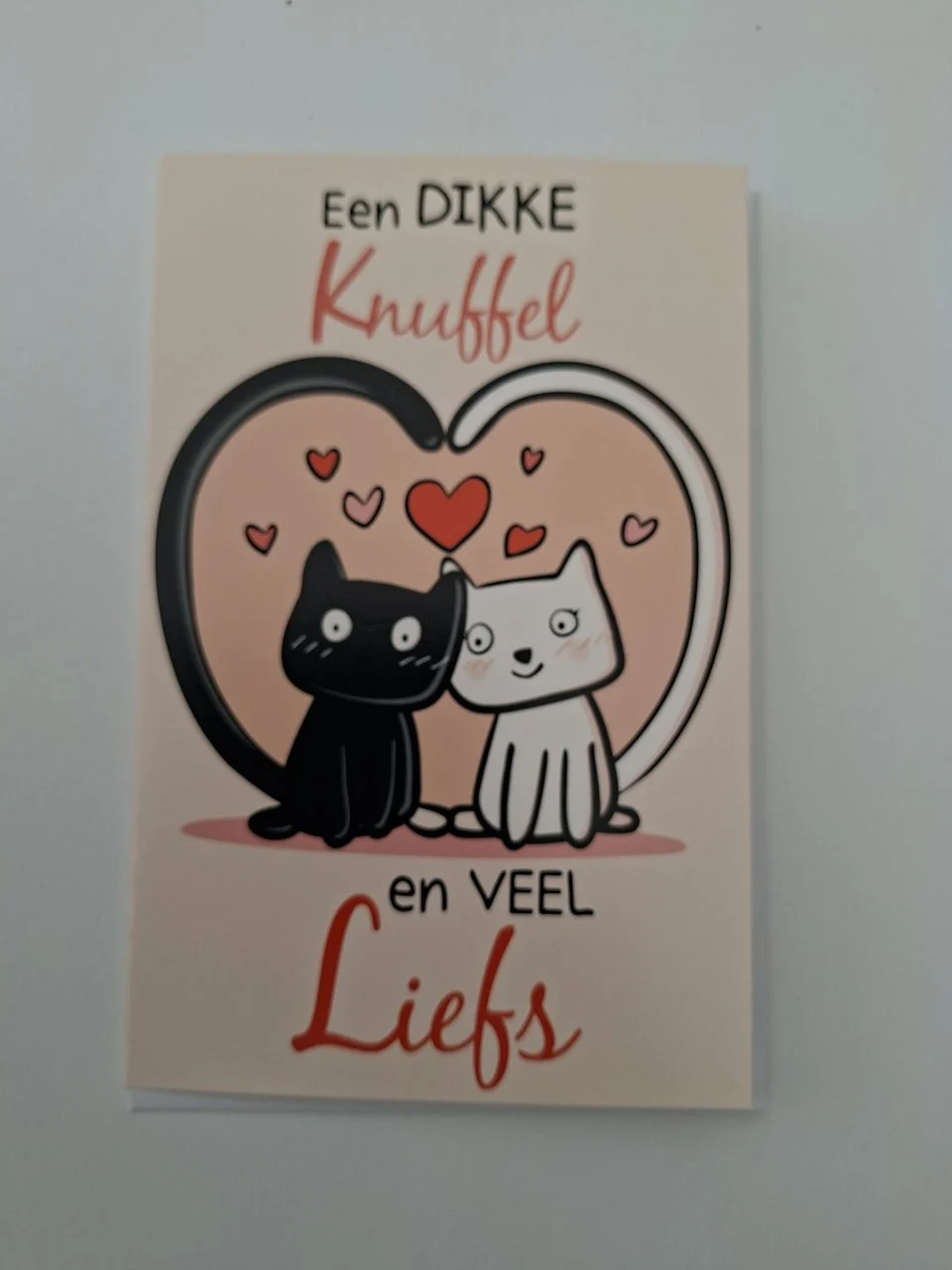 Wenskaarten. Dubbele kaart met enveloppe. 16x12 cm. bedankt\heel veel liefs\succes of een dikke knuffel. - Afbeelding 4